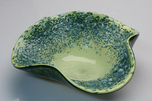 Think Green Speckle wavy bowl