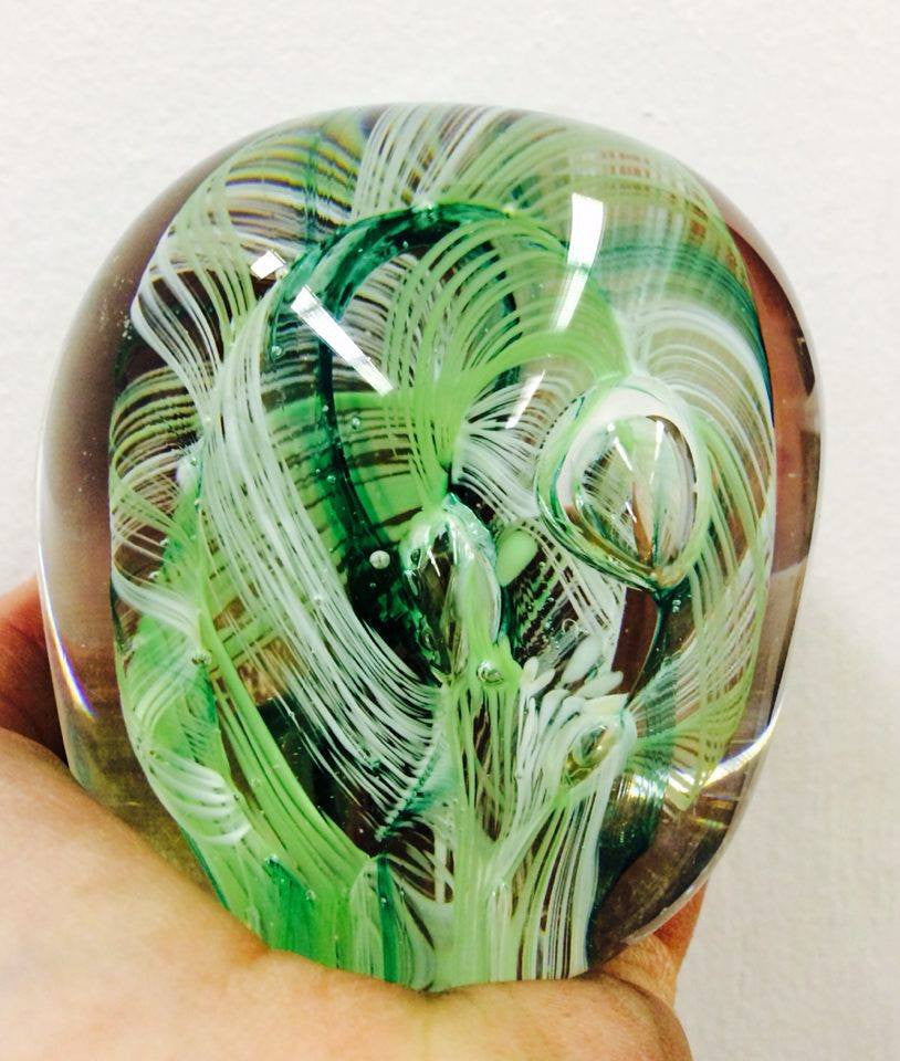 Spiral Glass Paperweight